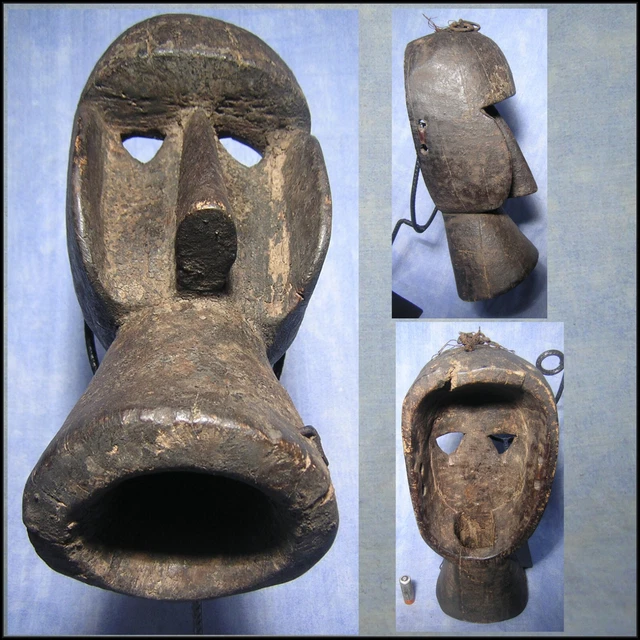 MASQUE KRAN rci AFRICANTIC art primitif africain ancien african mask Afrique