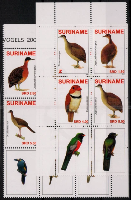 Surinam; Vögel aus aller Welt 2009 kpl. **  (30,-)