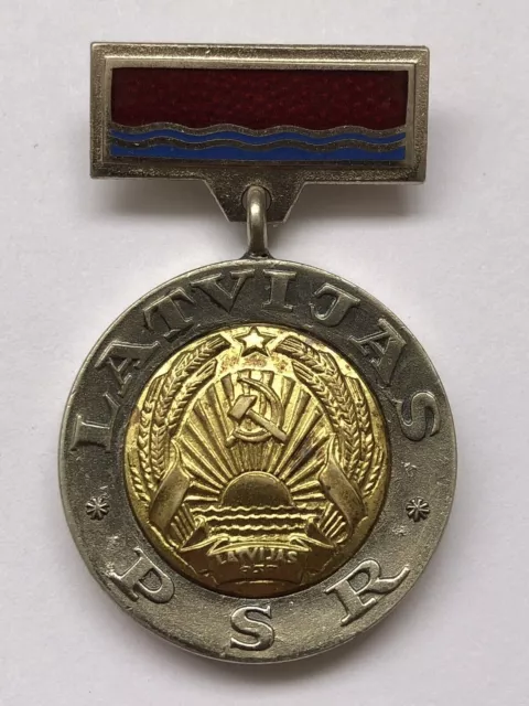 Soviet Badge Honored Worker of Industry of the Latvian SSR LPSR USSR LSSR