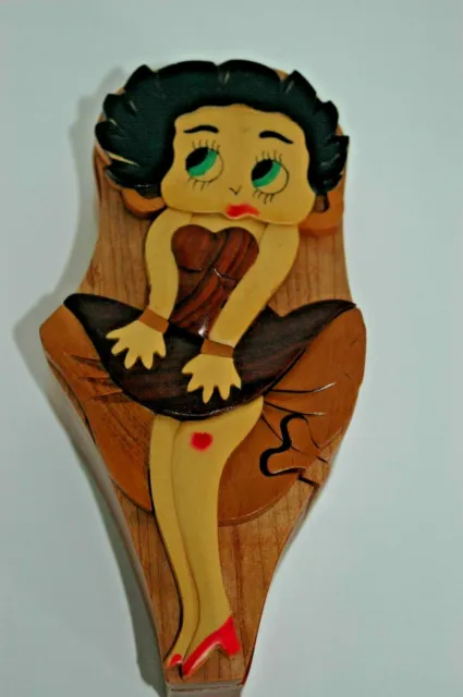 Betty Boop Wooden Puzzle Box Jewelry Trinkets Hide-a-Key? Unusual NEW!