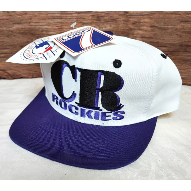 Vintage Colorado Rockies CR Major League Baseball MLB Snapback Hat Logo 7 Cap