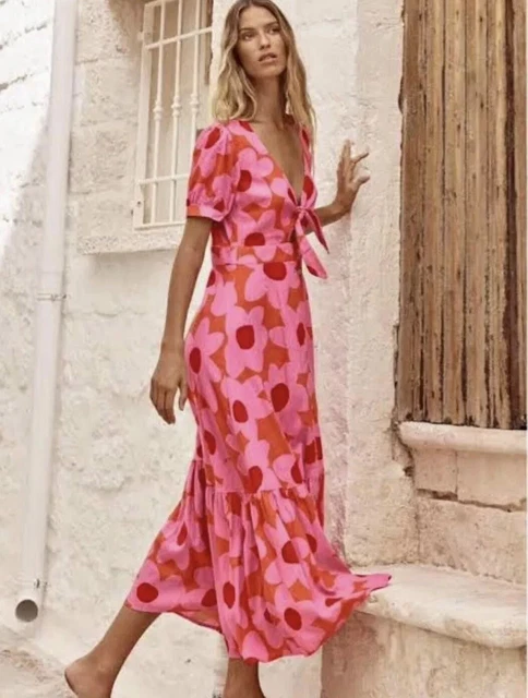 MISTER ZIMI DRESS Pink Hazel Midi Spicy Size AU 16 US 12 BNWT
