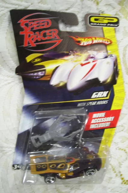 Hot Wheels Speed Racer GRX Mini Race Car with Spear Hooks! NIP