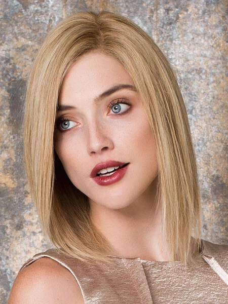 Medium Blond Short Women's Bob Wig Natural Straight 100% Human Hair Wig 12 Inch