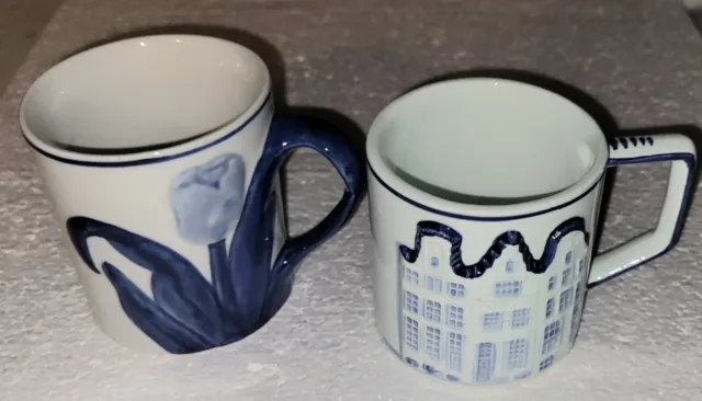 Delft Blue Hand Painted Mugs