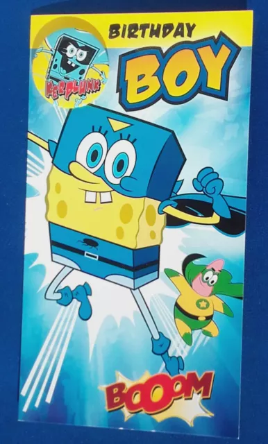 SPONGEBOB GEBURTSTAG JUNGE Karte Spongebob Schwammkopf Schwammkopf