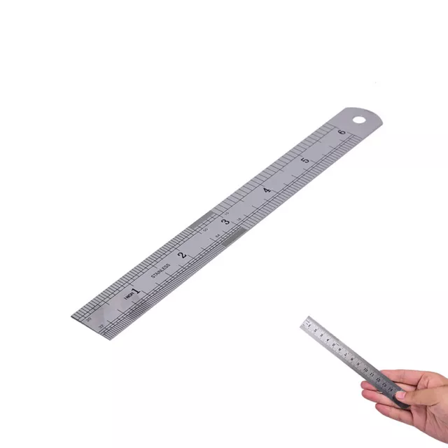 1PC Metric Rule Precision Double Sided Measuring Tool  15cm Metal Rule-wf