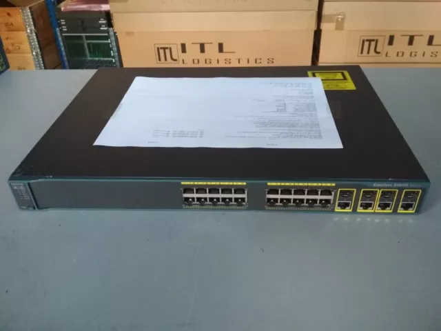 WS-C2960G-24TC-L Cisco Catalyst switch 2960 24 Port 10/100/1000 4 T/SFP LAN Base