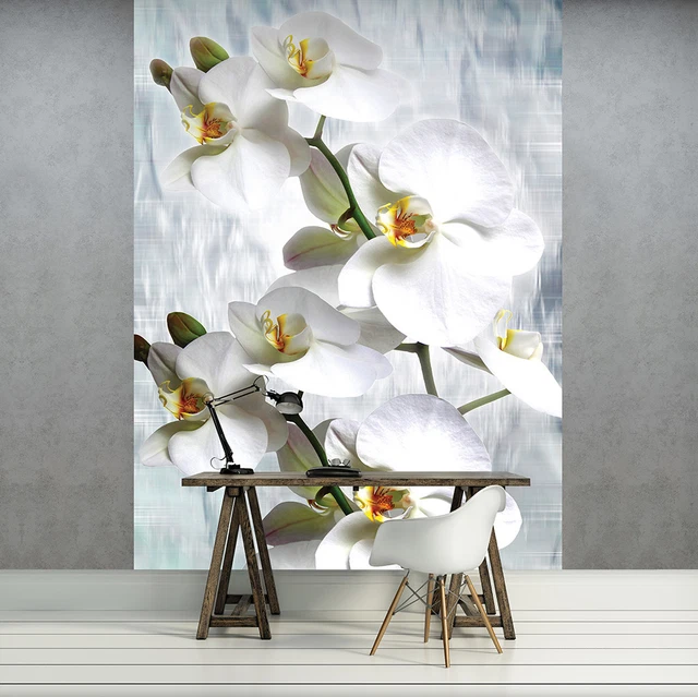FOTOTAPETEN FOTOTAPETE TAPETE POSTER FOTO BILD WEI ORCHIDEE BLUME  3FX1667P4A EUR 39,99 - PicClick DE