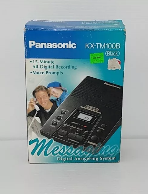 Panasonic KX-TM100B Digital Answering System/Machine- Black Powers On