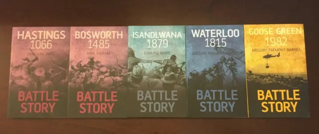 Collection of 5 Battle Story Books on famous historical battles. (New)