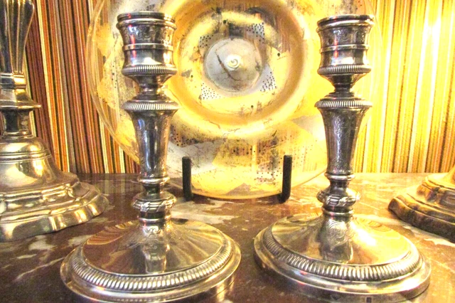 Paire De Bougeoirs Ragot Argent Massif Napoleon Iii