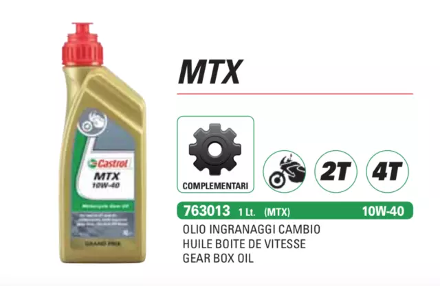 Castrol MTX 10W-40 Full Synthetic 1L Gear Oil Gear Shift Motorcycle 2T / 4T