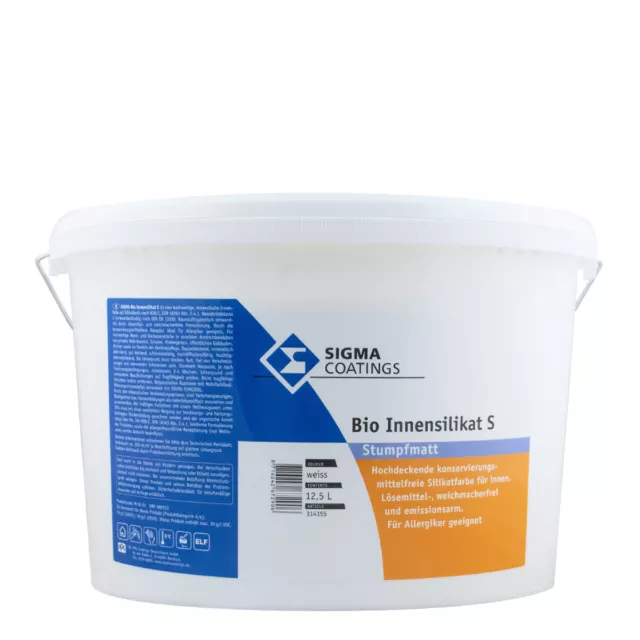 Sigma Bio Silicato Interno S Bianco 12,5L, Colore Interno Minerale