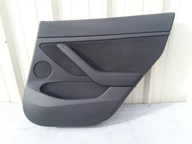 2017-2022 Tesla Model 3 M3 Rear Right Door Panel Trim W/ Speaker Leather Oem