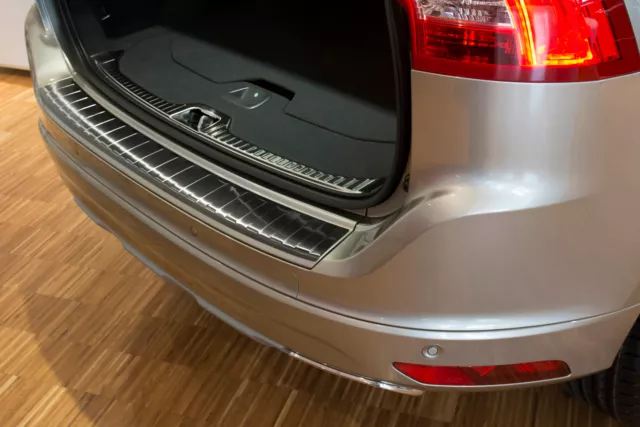 Ladekantenschutz für Volvo XC60 2013-2017 mit Abkantung Edelstahl Schwarz