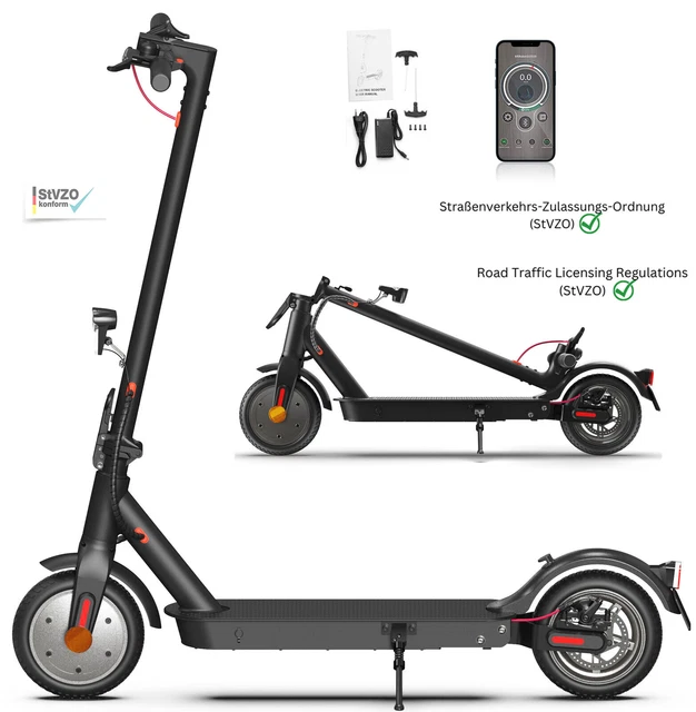 E Scooter Mit Straßenzulassung 130 Kg E SCOOTER 350W Motor mit Straßenzulassung Max 120kg Erwachsene