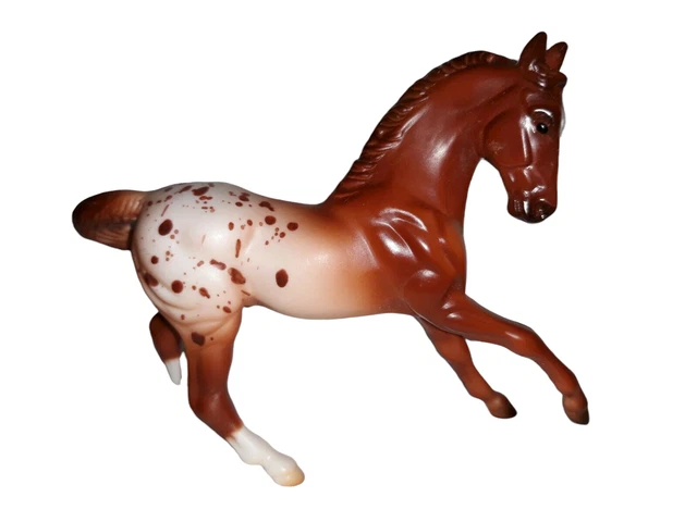 1999 Breyer Reeves Running Red Appaloosa Plastic Model Horse 2 3/4" x 3.5"