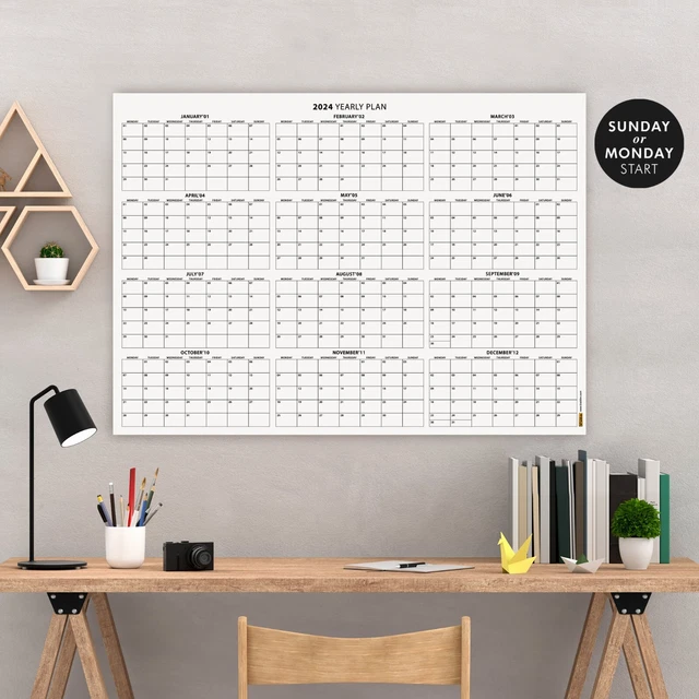 2024 YEAR PLANNER Giant 2024 Wall Calendar Yearly Wall Planner 2024 YEAR PLANNER Giant 2024 Wall Calendar Yearly Wall Planner