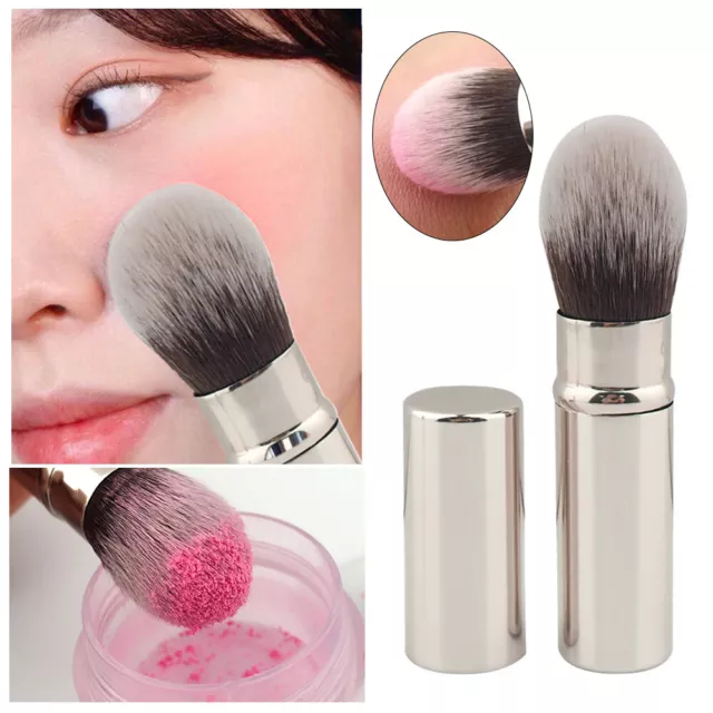 Women Portable Cosmetic Makeup Retractable Powder Foundation Blusher Brush