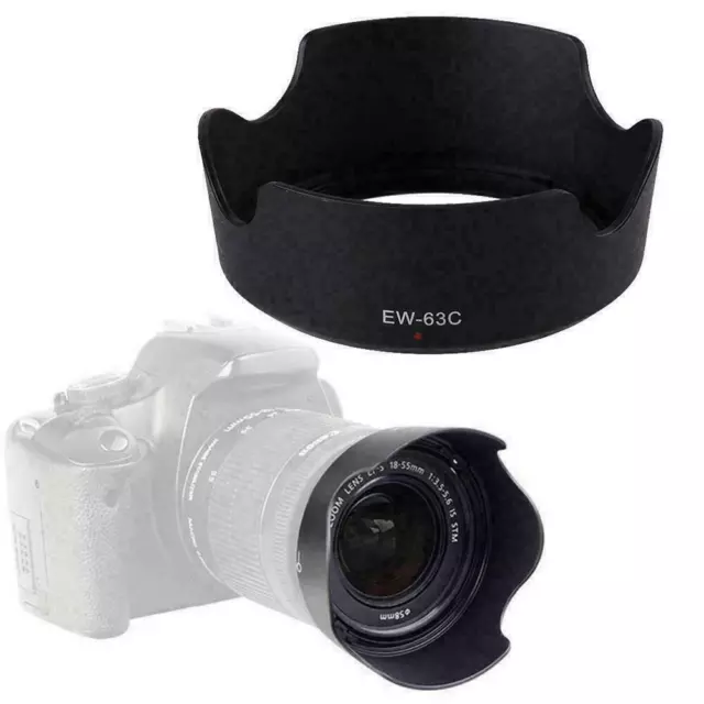 EW63C 700D Camera Lens Petal Hood for Canon 18-55mm STM IS f/3.5-5.6 L0Z0 T3U1