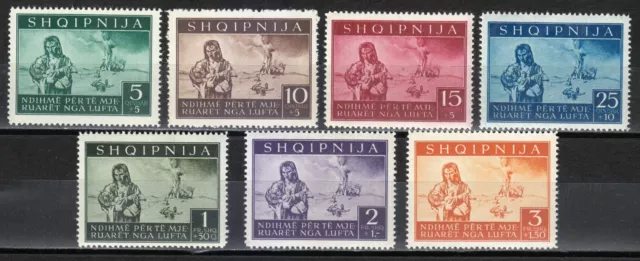 Albania, German Administration 1944 MNH Mi 15-21 Sc B17-B23 Victims of WW2 **