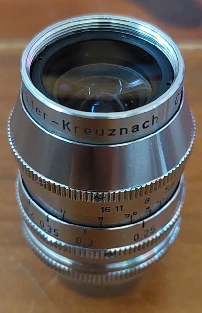 Objectif Vintage Schneider-Kreuznach Cinegon 1:1.8/10 – Grand-angle Allemand Des Années 60 (Monture C, Manuel, Aluminium)