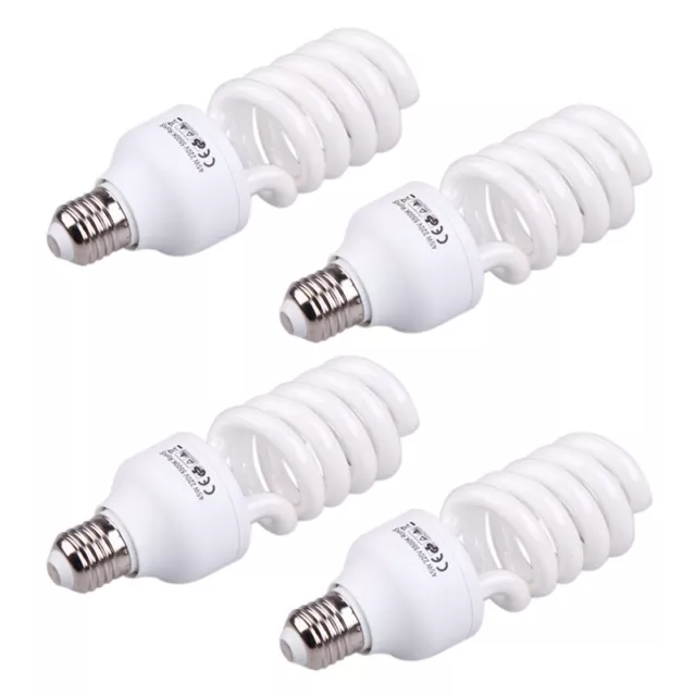 4X Compact E27 220V 5500K 45W Photo Studio Bulb Video Photography Daylight6067