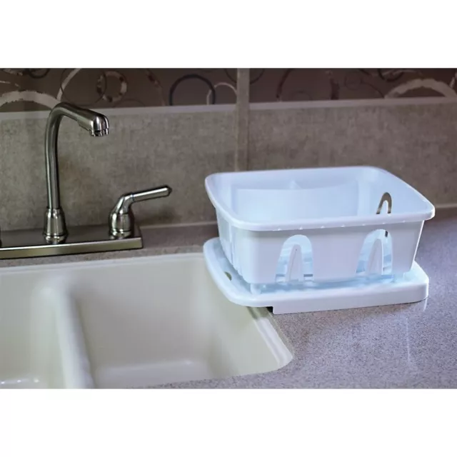 Mini Dish Drainer & Tray - White