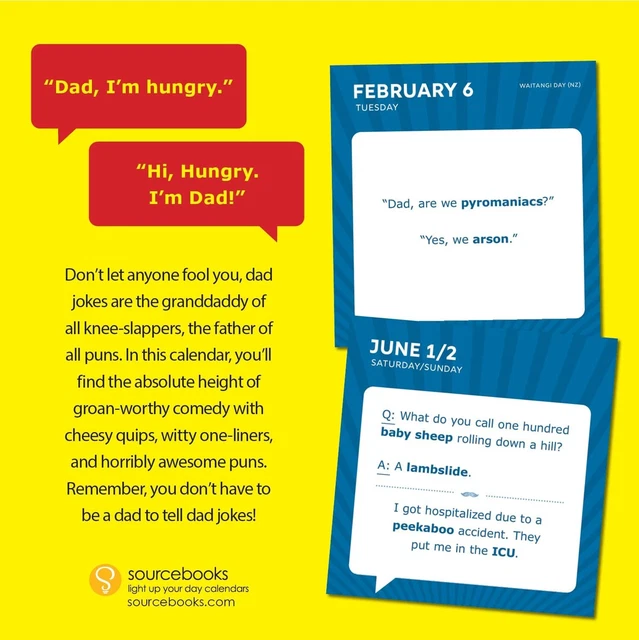 WORLD'S BEST DAD Jokes Collection 2024 Dad Jokes Boxed Calendar 365