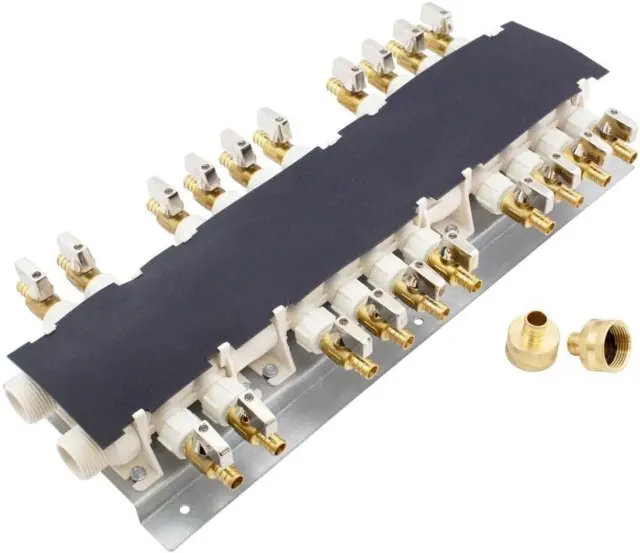 Apollo PEX 6907920CP 20 Port PEX Manifold (3/4-Inch Inlets, 1/2-Inch Outlets) wi