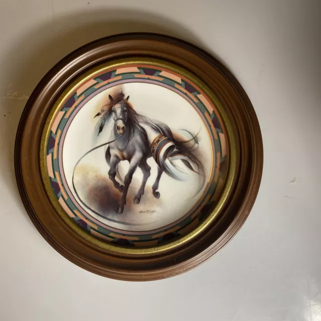 BRADFORD EXCHANGE HORSE COLLECT PLATE DESERT RHYTHMS Partner W/ The Breeze W102