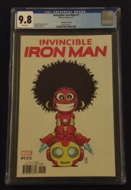 INVINCIBLE IRON MAN #1 Comic CGC 9.8 Skottie Young Variant Cover Marvel 2017