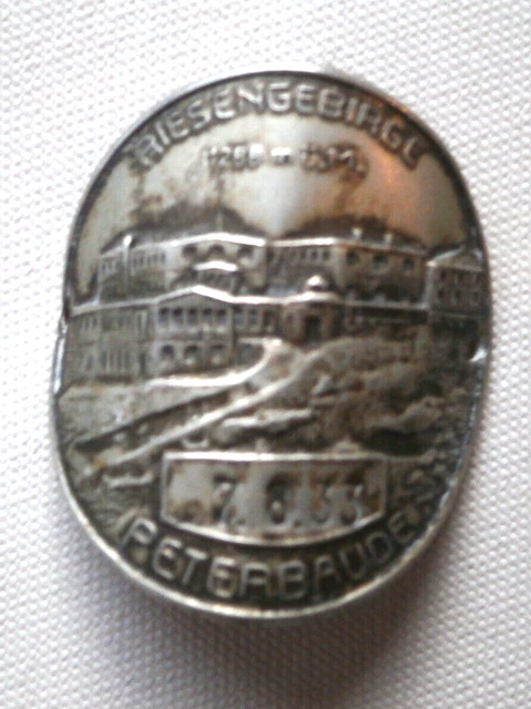 Antiker Stocknagel, Peterbaude, Riesengebirge, Schlesien, gem.1933, Alpacca, rar