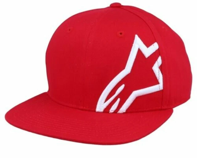 Alpinestar Corp Snap Red Flat Peak Baseball Cap - 1139-81505