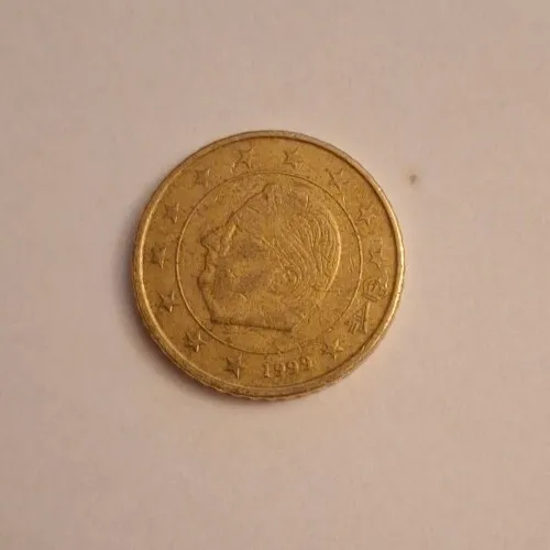 Münze 50 Cent  Belgien 1999