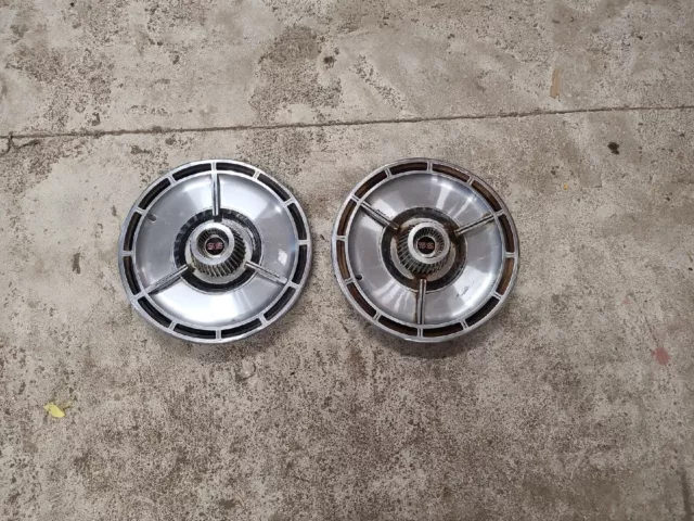 Vintage 1964 Chevrolet Impala SS Original Stainless 14 Inch OEM 2 Wheel Covers