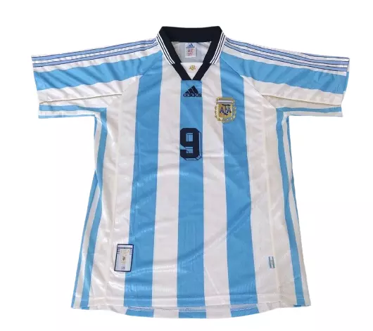 Argentina Alternative 1998 Shirt – Gabriel Batistuta #9 Retro Jersey