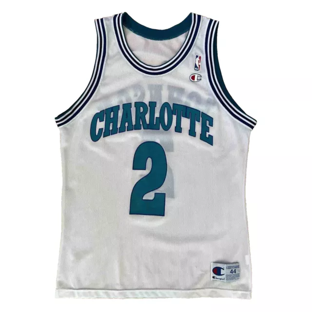 Charlotte Hornets NBA Larry Johnson #2 Adidas Throwback Swingman