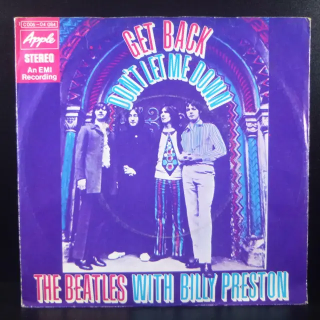 THE BEATLES with BILLY PRESTON Get back / Don't let me down 7" SINGLE Vinyl VG-