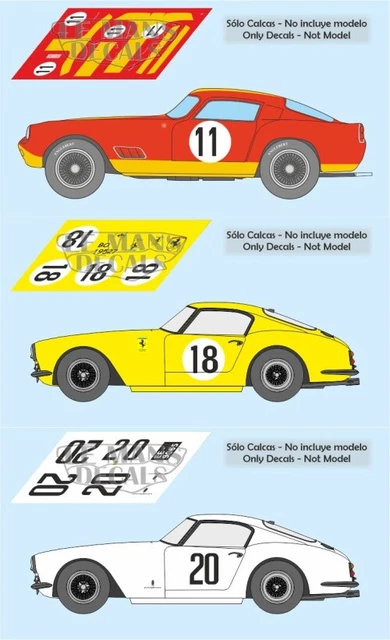 Décalcomanies 1/43 Ferrari 512 BB Le Mans-Daytona - Lot De 10 - FDS Automodelli - NEUF