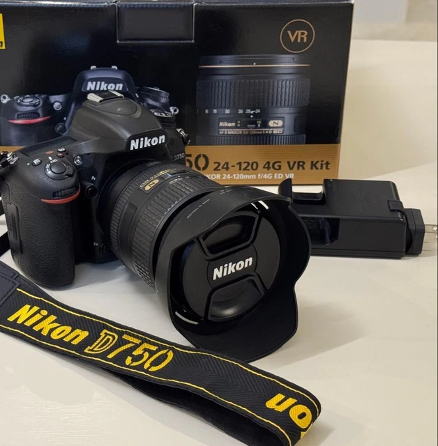 NIKON D750 AF-S 24-120mm VR Zoom Lens Kit MINT FX Digital SLR
