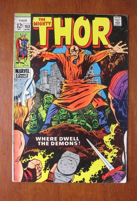 MIGHTY THOR #163 1969 Marvel Comic Book 2nd Cameo Him/Warlock