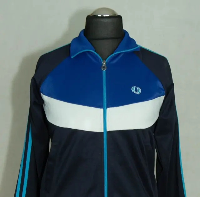 .. Womens Zip Track Jacket Fred Perry Track Jacket Size Uk10 ( Label 12) Vgc -