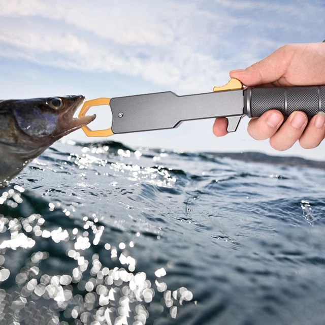 Fish Lip Gripper 12.4-Inch Aluminum Alloy - 360° Rotating Handle, 40 Lb ...