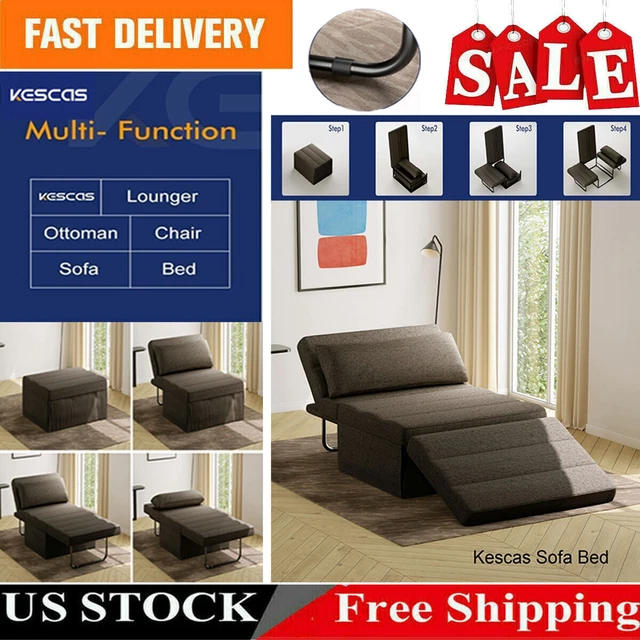 5 in 1 Multi-Function Sofa Bed Convertible Sleeper Folding Ottoman Sleeper Chair