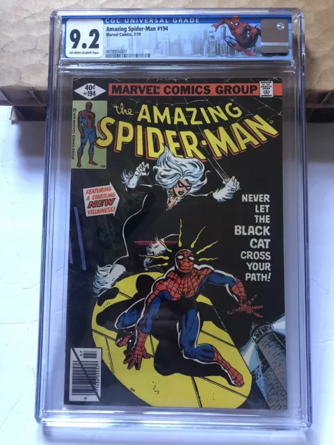 Amazing Spider-Man #194 CGC 9.2 Ow/W Pages Direct Edition 1st App of Black Cat