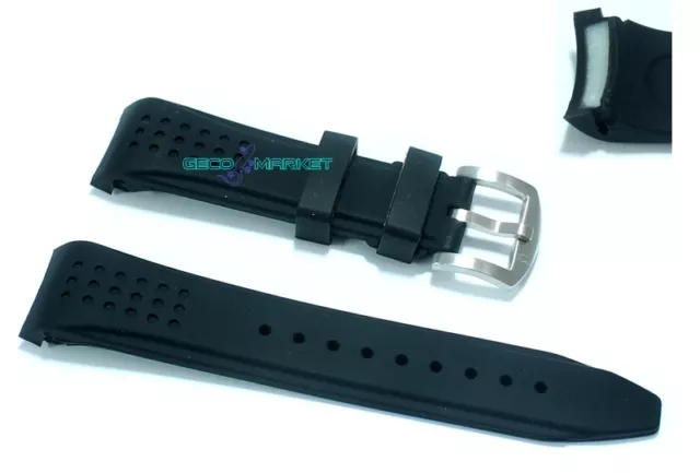 CINTURINO OROLOGIO IN gomma nero ansa rinforzata 22mm tipo nautica silicone rn22 EUR 12 90 PicClick IT