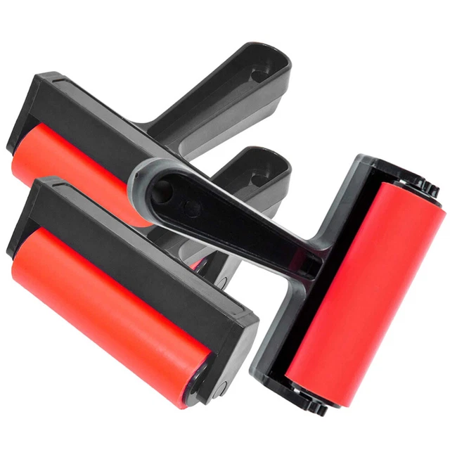 3 rodillos de plástico para fabricación de impresión, rodillos de sello,
