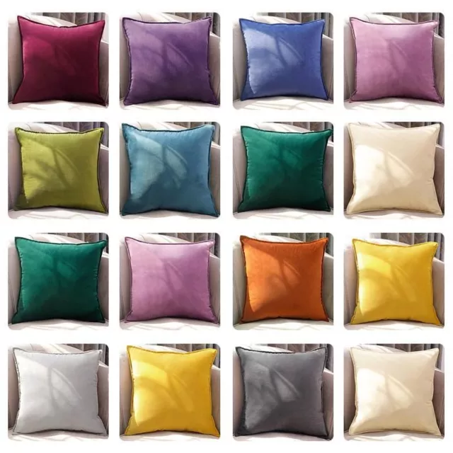 New Velvet Cushion Covers Pillow Cases Soft Plain Cushion Cover Sofa Home Decor